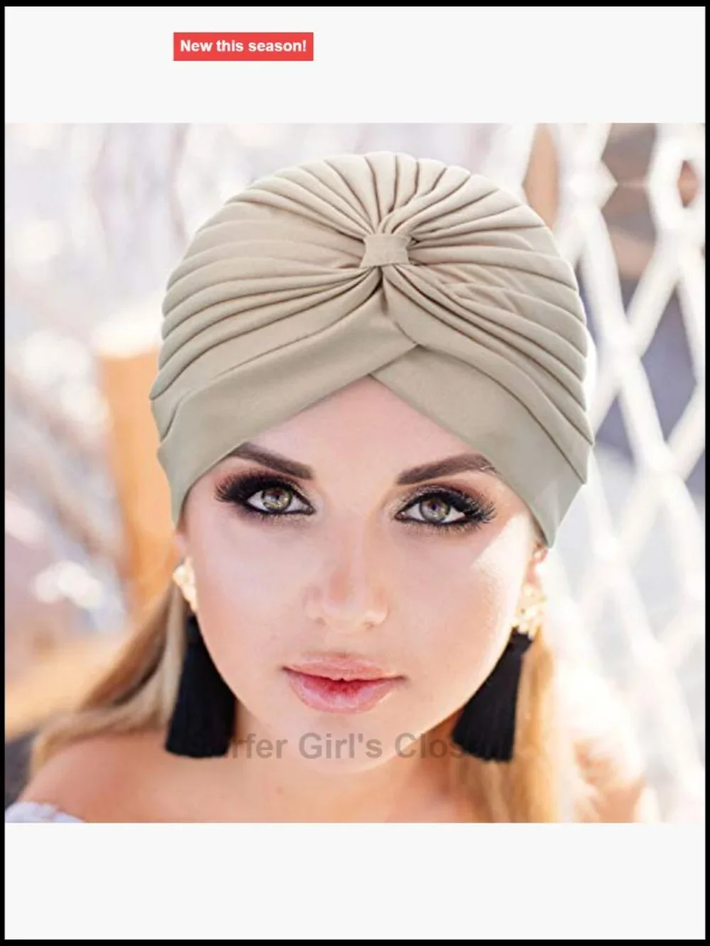 6 Pack Stretchy Beanie Turbans Pre Tied Knot Chemo Head Wraps Soft Sleep Hats